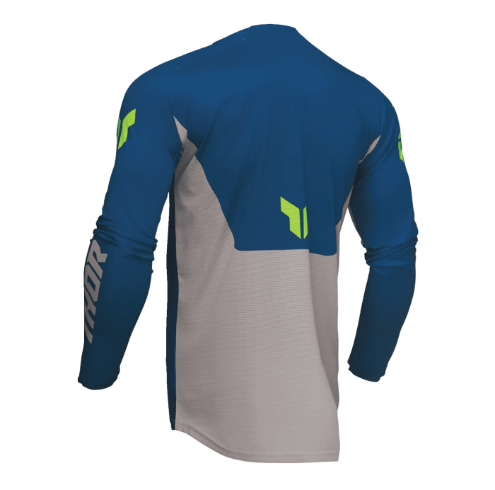 Tricou motocross Thor Launchmode Forge albastru/gri/galben fluor [2]