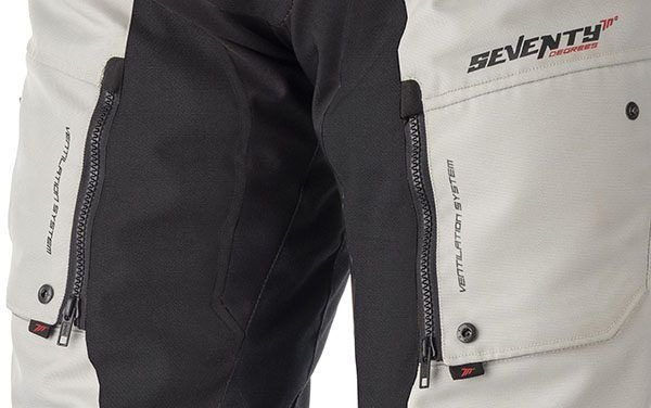 Pantaloni moto Seventy SD-PT1 negru/gri [4]
