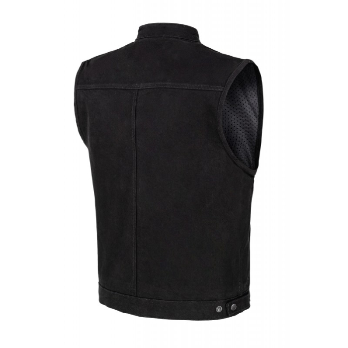 Vesta moto SM Racewear Concho Denim - fermoare si capse metalice [2]