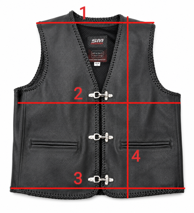 Vestă moto SM Racewear Sinister – piele naturală, carabine și șnur lateral [8]