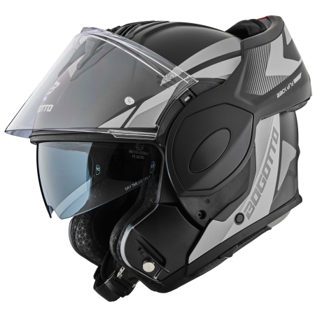 Flip-up - Casca moto Flip-Back, Bogotto FS-X600 Atyr cu Ochelari Soare Integrati