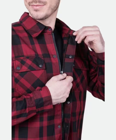 Camasa moto Raven Subotica - Aramida integral, protectii CE umeri/coate, inchidere fermoar + capse [4]