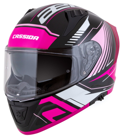 Integrale - Casca Cassida Integrala Aero Drome Negru-Roz-Alb Omologare ECE 22.06.
