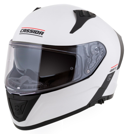 Casca Cassida Integrala Aero Solid Alb-Negru Omologare ECE 22.06.