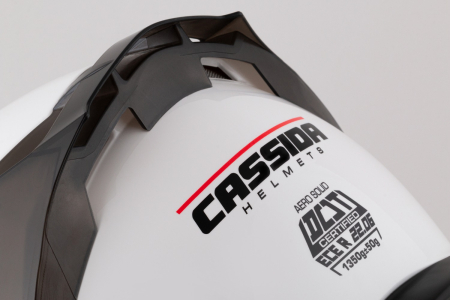 Casca Cassida Integrala Aero Solid Alb-Negru Omologare ECE 22.06. [12]