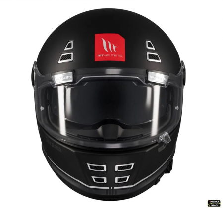 Casca integrala MT Jarama SV B2 negru mat – model Retro – Cafe Racer (ochelari soare integrati) [2]