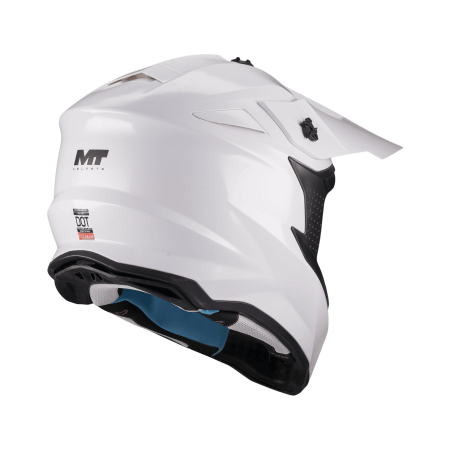 Casca enduro cross MT Falcon S Pure A0 alb lucios [3]