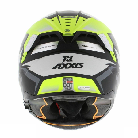 Casca integrala Axxis Hawk SV Judge B3 galben fluor/negru mat [3]