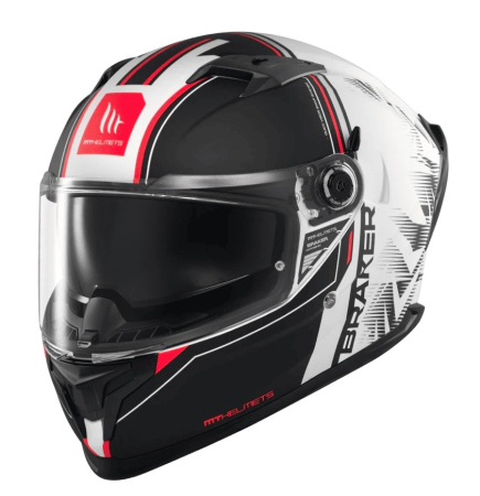 Integrale - Casca integrala MT Braker SV Charm A1 alb/negru mat