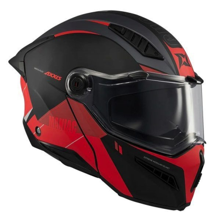 Casca modulabila Axxis GhostFighter SV Maniac B5 negru/roșu mat [1]