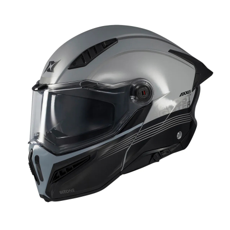 Casca modulabila Axxis GhostFighter SV Bitone C2 negru/gri lucios [2]