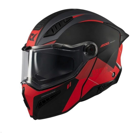 Casca modulabila Axxis GhostFighter SV Maniac B5 negru/roșu mat [3]