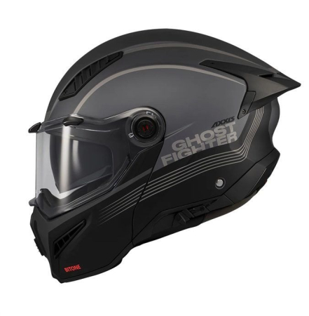Casca modulabila Axxis GhostFighter SV Bitone C12 gri mat [1]