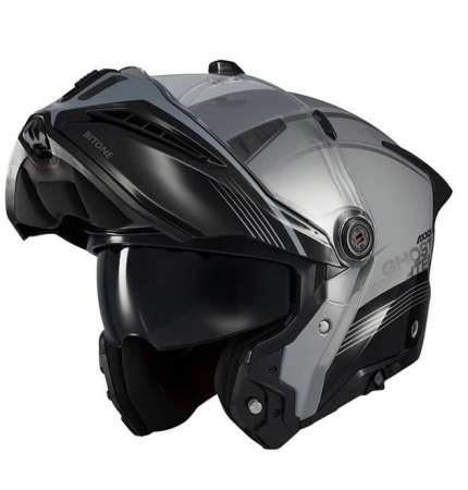 Casca modulabila Axxis GhostFighter SV Bitone C2 negru/gri lucios [3]