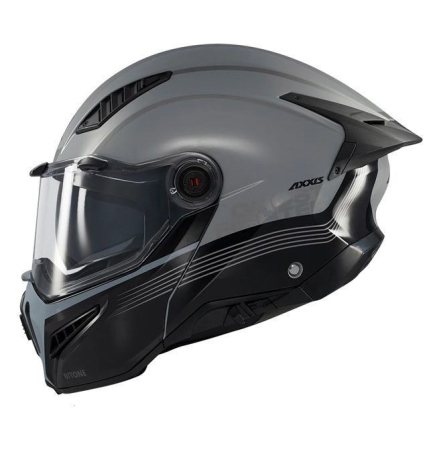 Casca modulabila Axxis GhostFighter SV Bitone C2 negru/gri lucios [1]