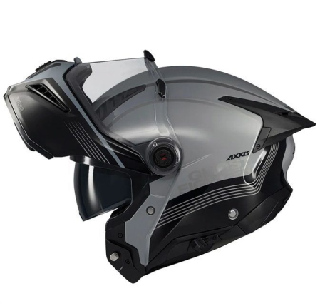 Flip-up - Casca modulabila Axxis GhostFighter SV Bitone C2 negru/gri lucios