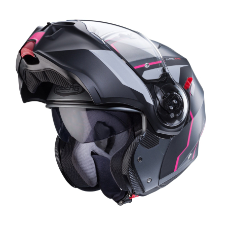 Casca modulabila Caberg Duke Evo SV Move M1 gun metal (titanium)/negru/fuchsia (roz) mat [1]