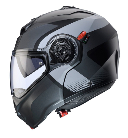 Casca modulabila Caberg Duke Evo SV Indy P7 negru/gun metal (titanium)/gri mat [1]