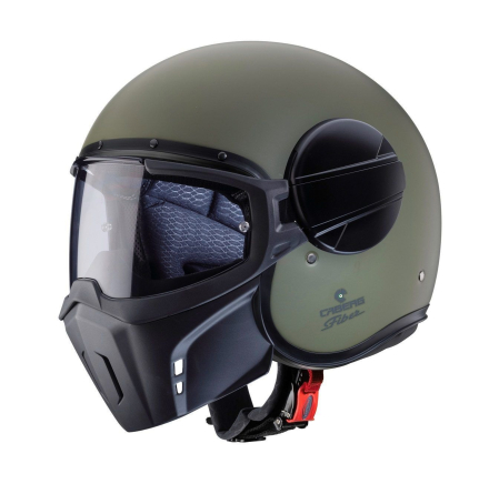 Open Face - Casca open face Caberg Ghost X verde military mat