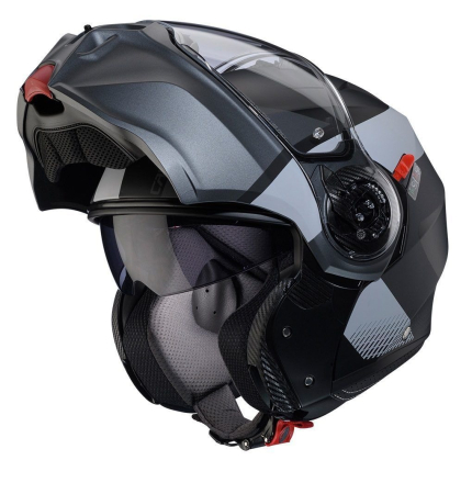Casca modulabila Caberg Duke Evo SV Indy P7 negru/gun metal (titanium)/gri mat [3]