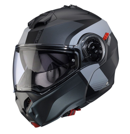 Casca modulabila Caberg Duke Evo SV Indy P7 negru/gun metal (titanium)/gri mat