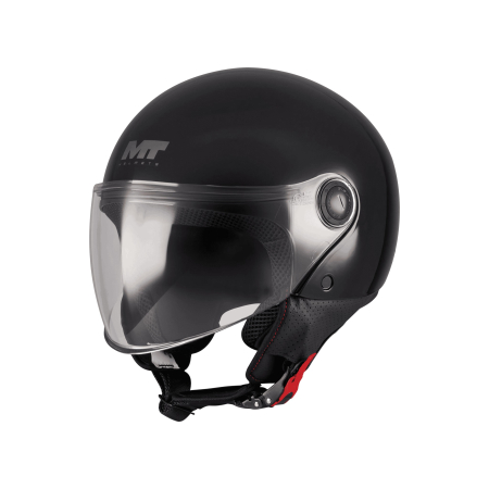 Open Face - Casca open face MT Street S Pure A1 negru lucios