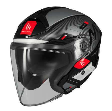 Casca open face MT Cosmo SV Silence B2 negru/gri lucios [1]