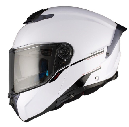 Casca flip-up MT Atom 2 SV alb lucios [1]