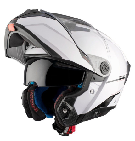 Casca flip-up MT Atom 2 SV alb lucios