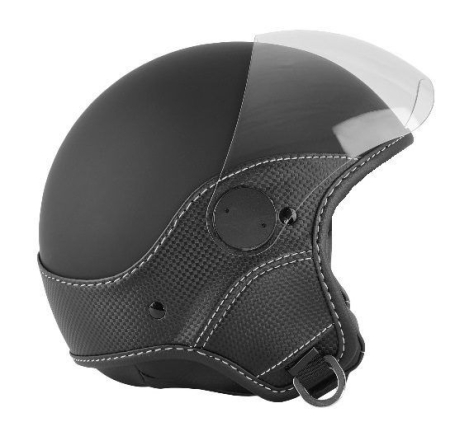 CASTI - Casca demi-jet Max Helmets DJ06 LS Vision Carbon negru mat/gri