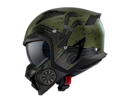 Open Face - Casca Axxis Hunter SV Toxic C6 verde mat
