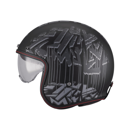 Casca open face MT Le Mans 2 S SV Dystopic B12 negru mat [1]