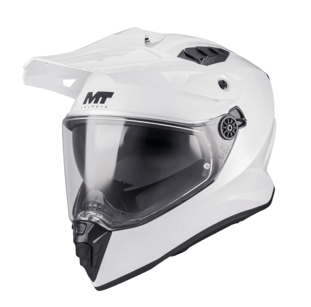 CASTI - Casca adventure MT Track SV Pure A0 alb lucios