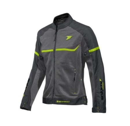 Geci Textil - Geaca moto Seventy SD-JR30.2 Mojave gri/galben fluor