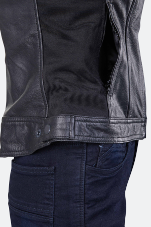 Geacă moto piele Course Bee MC Femei – Nivel AA, Protecții CE, Negru [4]