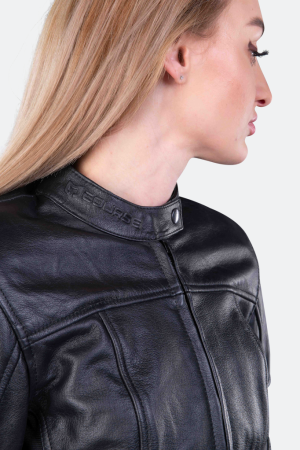 Geacă moto piele Course Bee MC Femei – Nivel AA, Protecții CE, Negru [6]