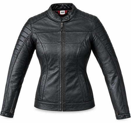 Geci Piele - Geacă moto piele damă SM Racewear Amalia – protecții CE, piele naturală, căptușeală detașabilă