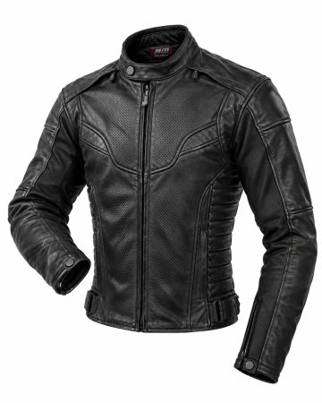 Geacă moto piele SM Racewear Hiflow – protecții CE, ventilație perforată [4]