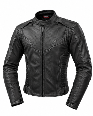 Geacă moto piele SM Racewear Hiflow – protecții CE, ventilație perforată [2]