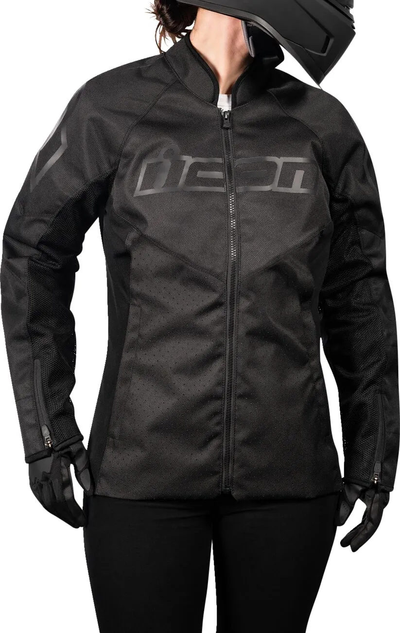 Geaca moto textila Icon Hooligan Ultrabolt - Model Dama - Vara - Ventilata integral - Protectii CE , D3O pentru Coate, Umeri si Coloana [2]