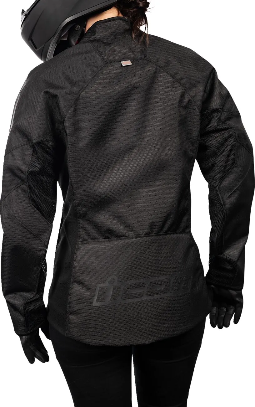 Geaca moto textila Icon Hooligan Ultrabolt - Model Dama - Vara - Ventilata integral - Protectii CE , D3O pentru Coate, Umeri si Coloana [3]