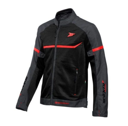 Geci Textil - Geaca moto Seventy SD-JR30.1 Mojave negru/roșu