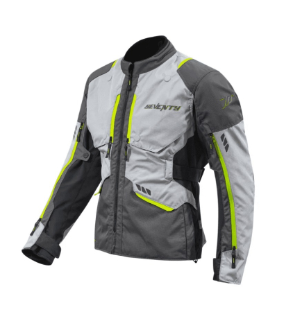 Geci Textil - Geaca moto Seventy SD-JT67 Tanami negru/gri/galben fluor
