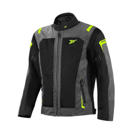 Geci Textil - Geaca moto Seventy SD-JT66 Sahara gri/galben fluor