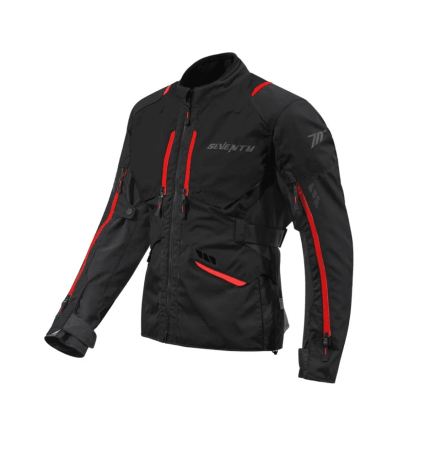 Geci Textil - Geaca moto Seventy SD-JT67 Tanami negru/roșu