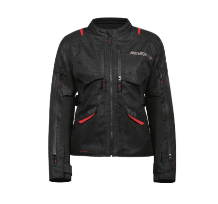 Geaca moto Seventy SD-JT67 Tanami negru/roșu [2]