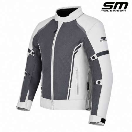 Geacă moto textilă SM Racewear MeshTech – ventilată integral, protecții CE, Negru [3]