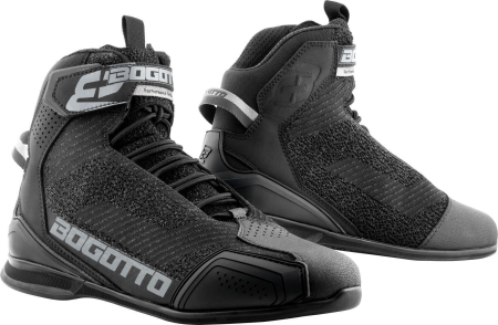 Incaltaminte moto Dama - Ghete moto aerisite Bogotto Tokyo - Negre, unisex, certificate CE