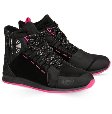 DAMA - Ghete moto Ixon Freaky WP LS negru/fuchsia (roz)
