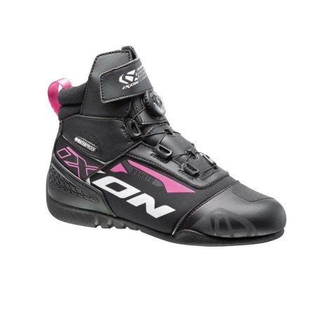 Ghete moto Ixon Ranker WP LS negru/alb/fuchsia (roz) [1]